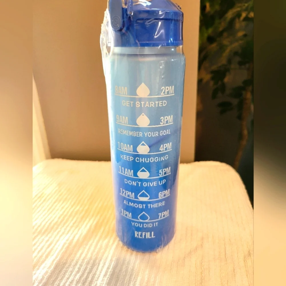 Motivational Waterbottle w/timed markings